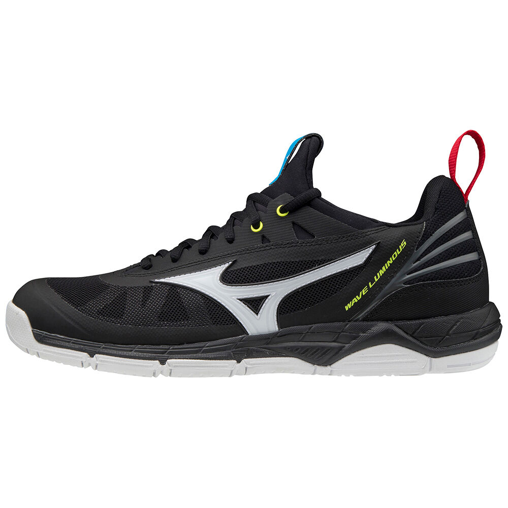 Zapatillas Voleibol Mizuno Wave Luminous Hombre Negras/Blancas/Amarillo Baratas GOLE-85291